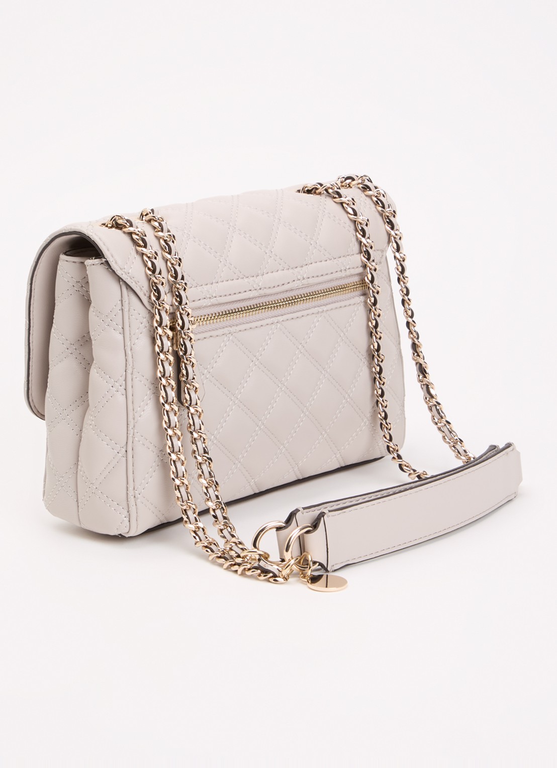 GUESS Guilly ll schoudertas met verstelbare schouderriem  - achterkant 7 creme