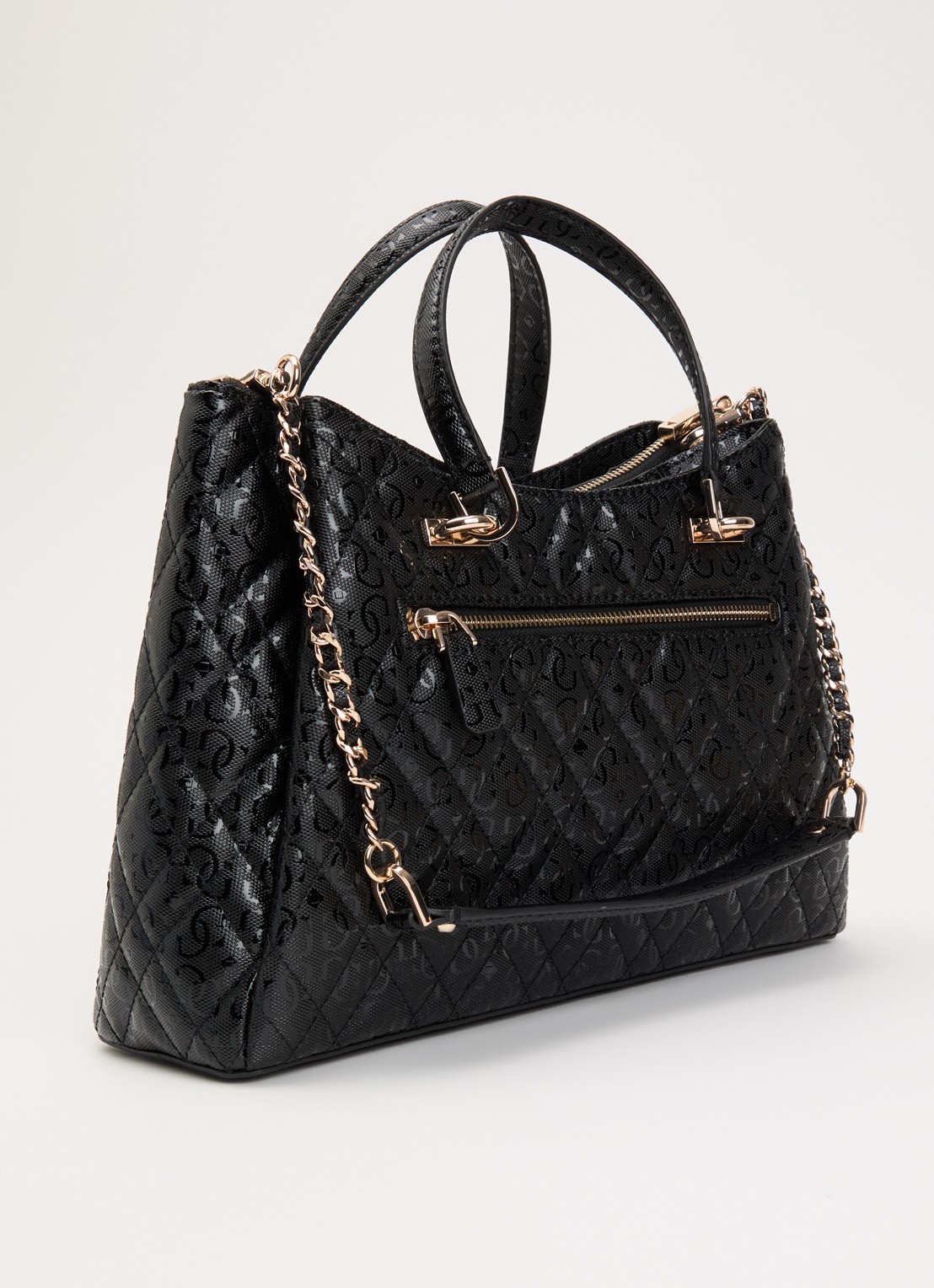 GUESS Isemay schoudertas met afneembare schouderriem  - achterkant 5 zwart