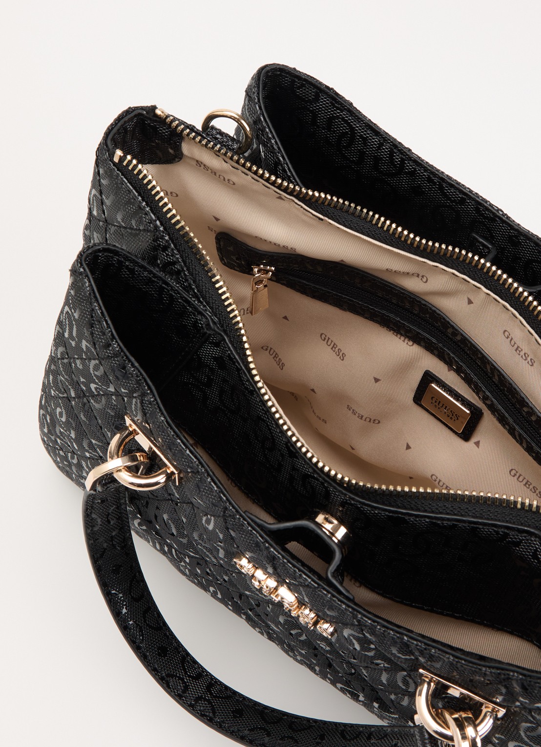 GUESS Isemay schoudertas met afneembare schouderriem  - detail 2 zwart