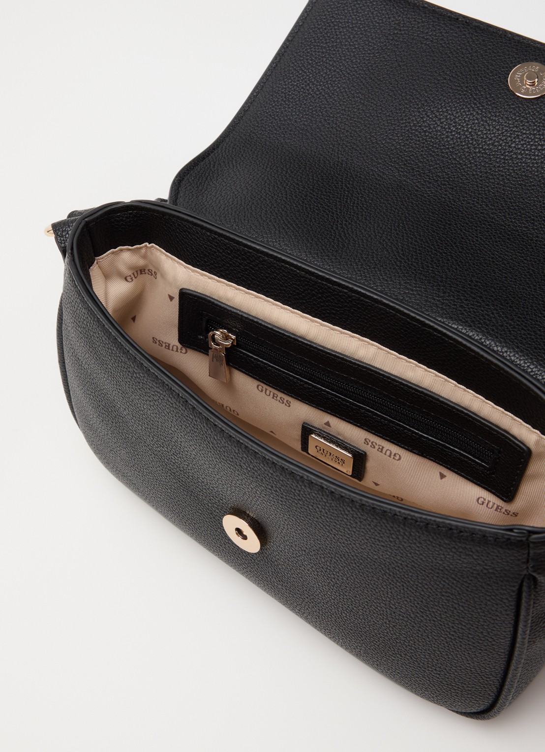 GUESS Isola crossbody tas met logo en verstelbare schouderriem  - detail 3 zwart