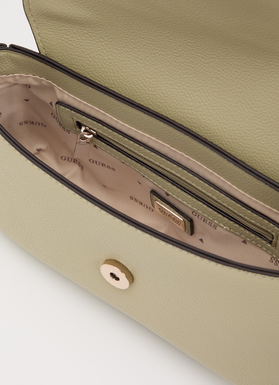 GUESS Isola crossbodytas met logo - detail lichtgroen