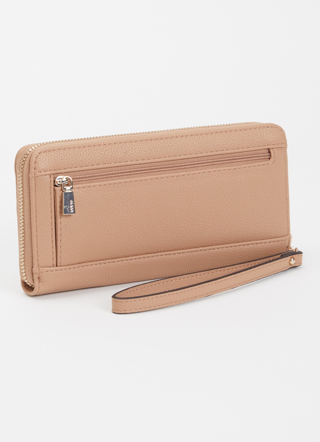 GUESS Isola Large portemonnee met logo - achterkant beige