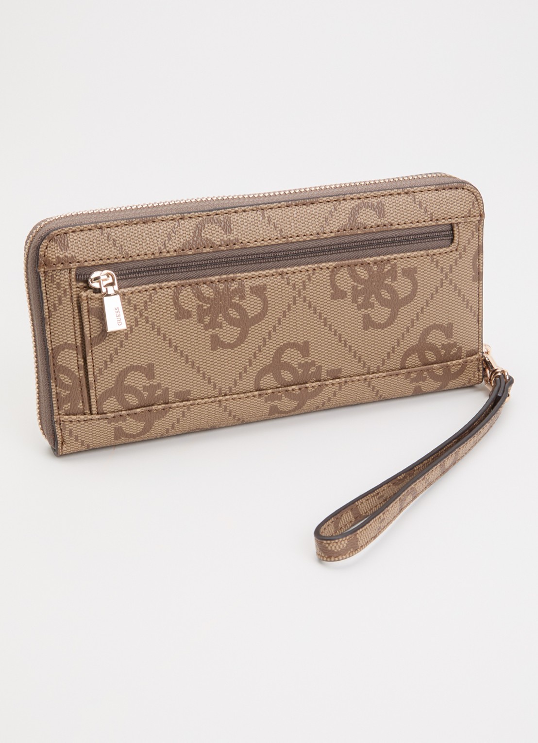 GUESS Janie portemonnee met logoprint - achterkant 3 beige