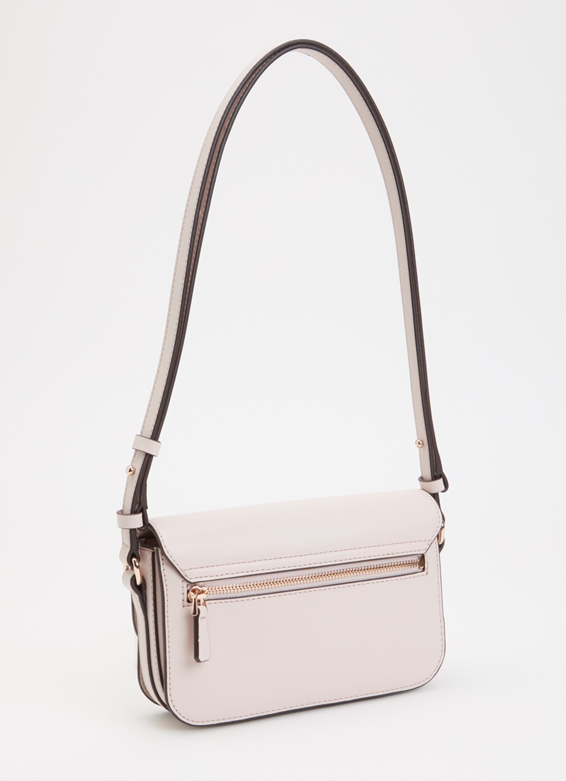 GUESS Janie schoudertas met verstelbare schouderriem - achterkant 6 beige