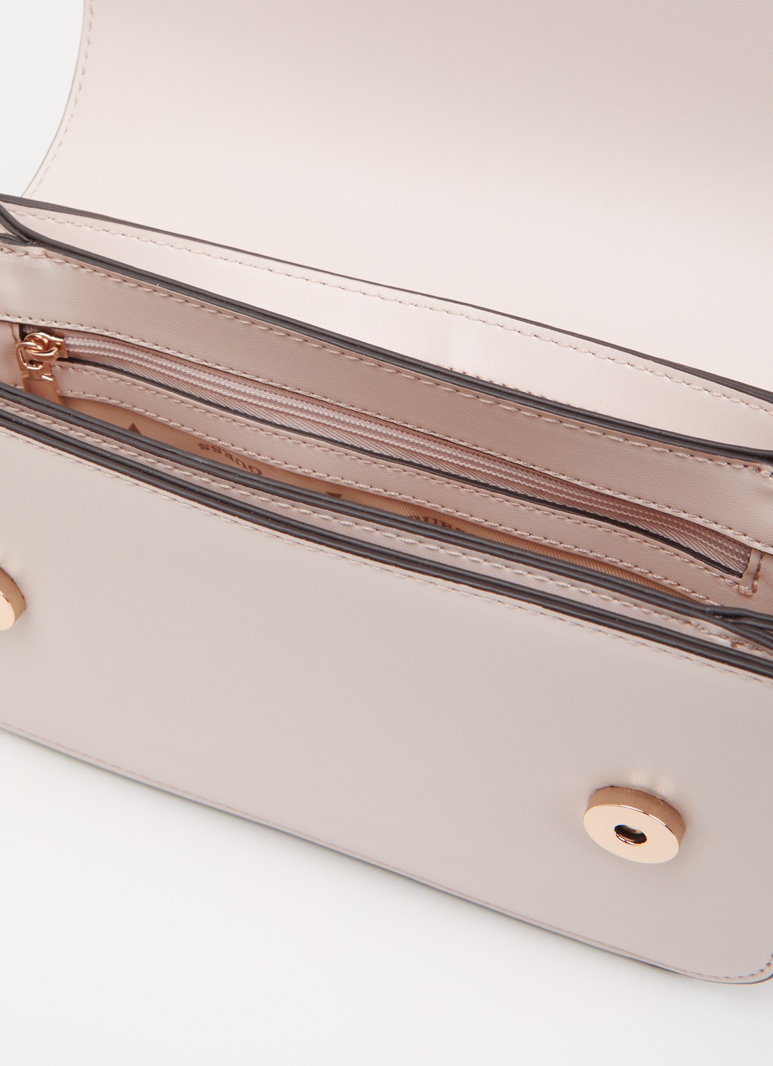 GUESS Janie schoudertas met verstelbare schouderriem - detail beige