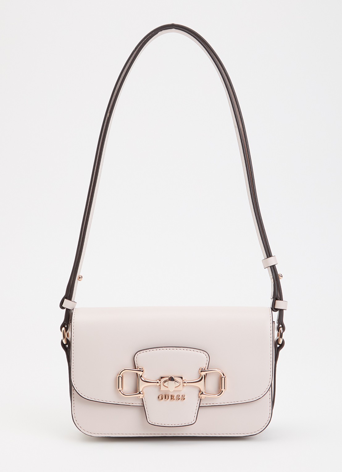 GUESS Janie schoudertas met verstelbare schouderriem - voorkant 4 beige