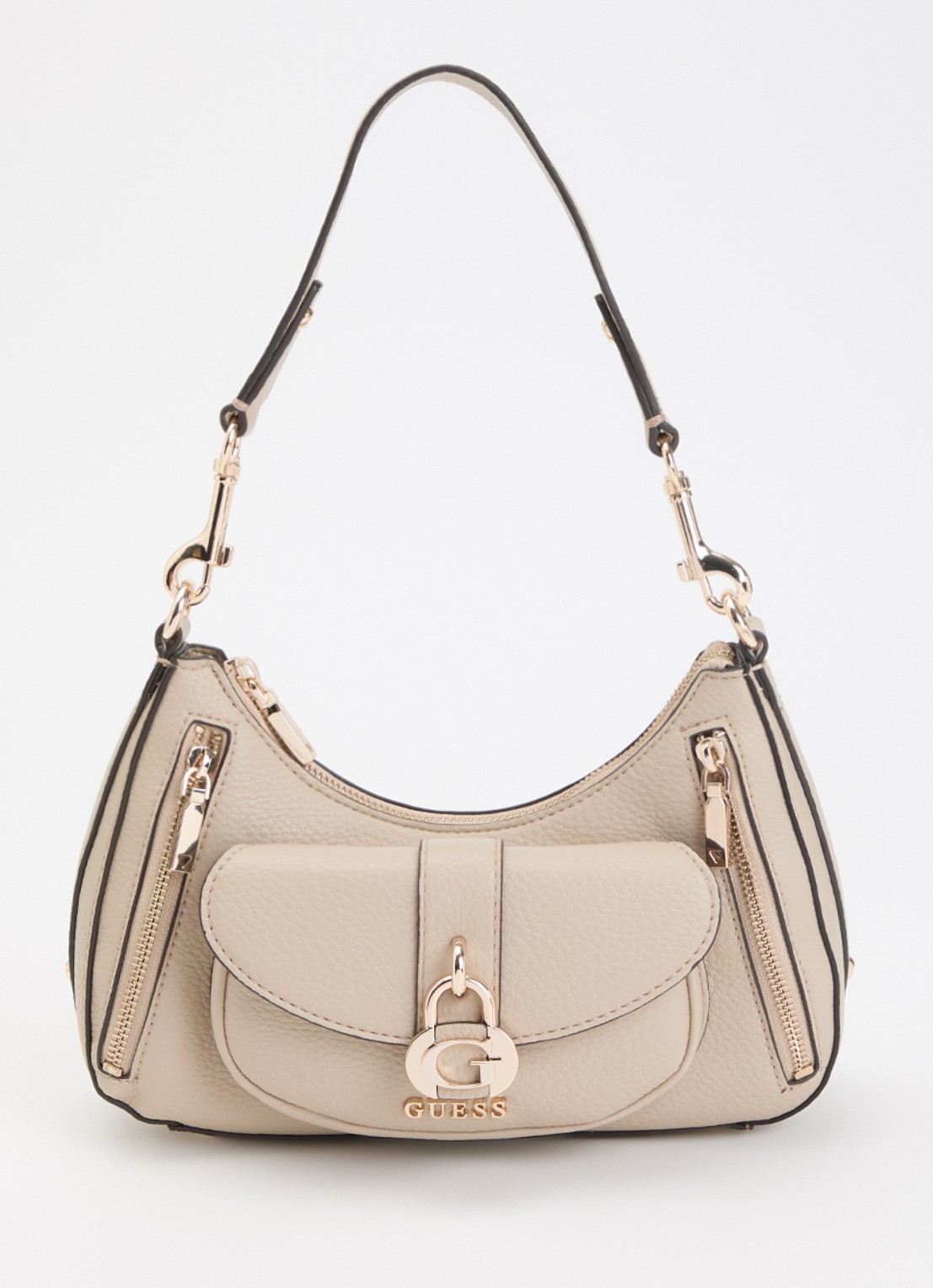 GUESS Jessa schoudertas met afneembare schouderriem - voorkant 5 taupe