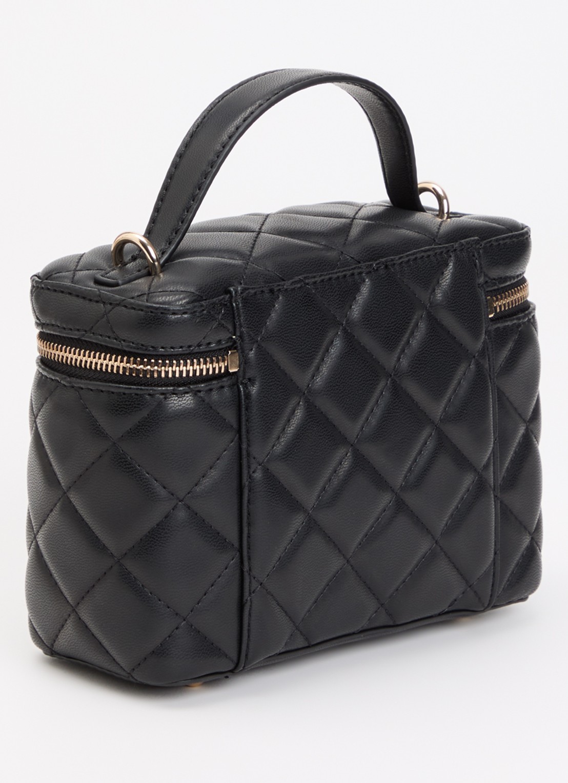 GUESS Juliet Canister handtas met quilt patroon en afneembare schouderriem - achterkant 5 zwart