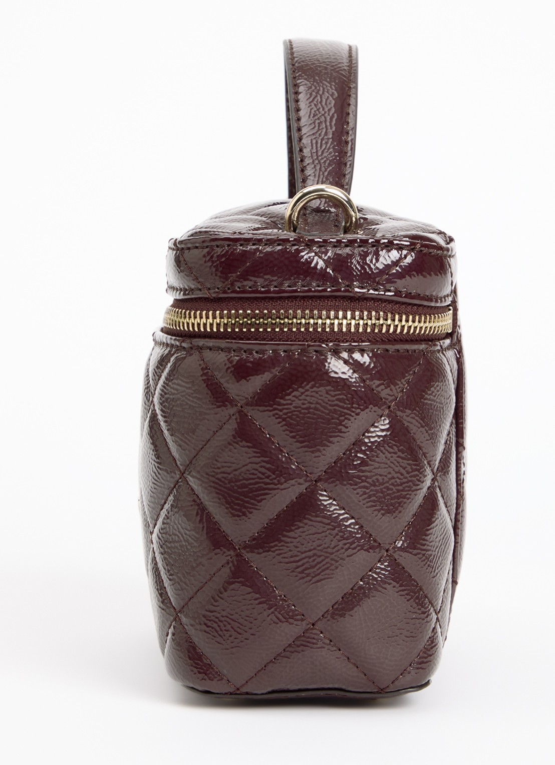 GUESS Juliet Canister handtas met quilt patroon en afneembare schouderriem - detail 4 bordeauxrood