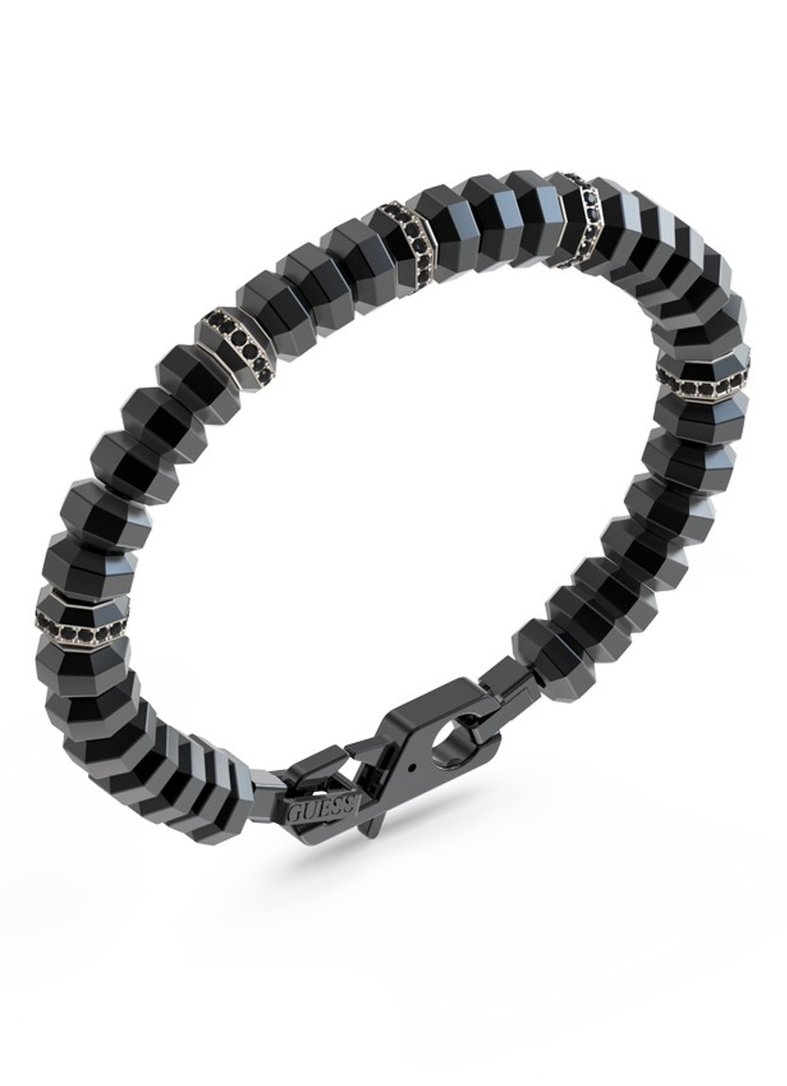 GUESS  JUMB05087JWSTS Armband  - voorkant zwart