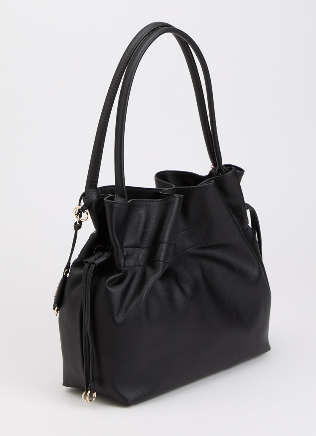 GUESS Karima schoudertas met logo - achterkant 4 zwart