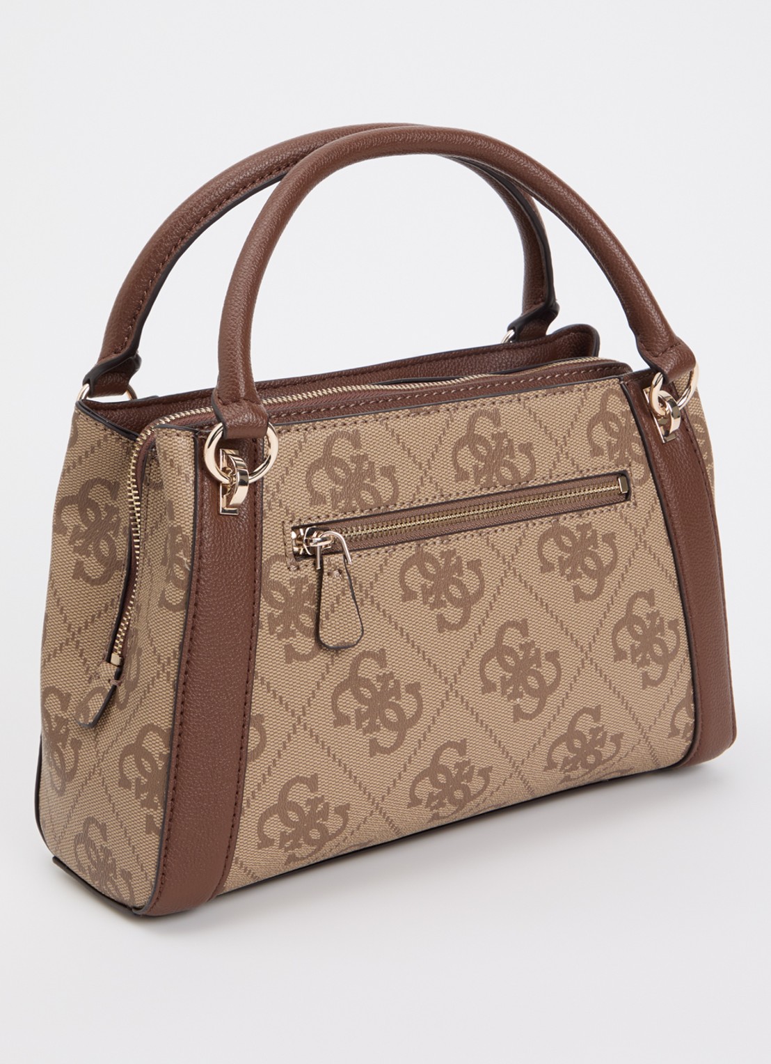GUESS Karnilla Logo schoudertas met logo en afneembare schouderriem  - achterkant bruin