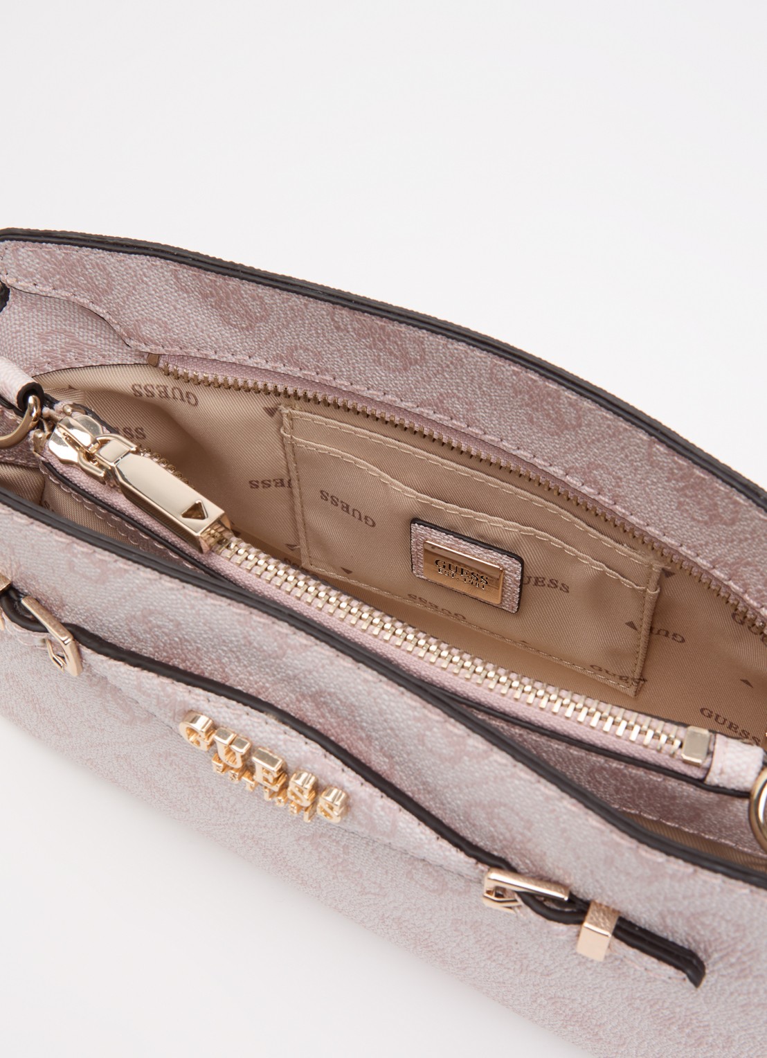 GUESS Katya crossbodytas met logoprint - detail lichtroze