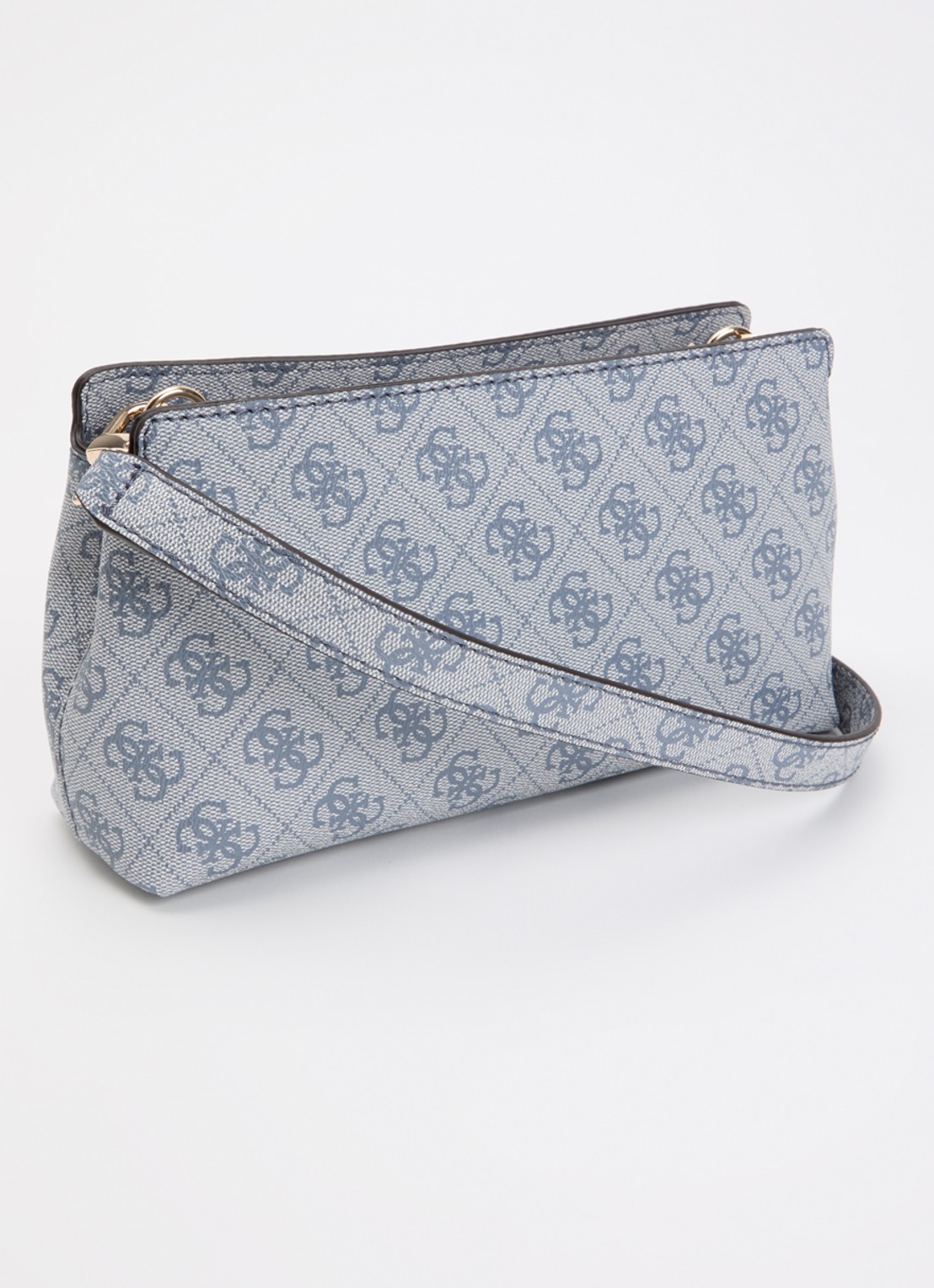 GUESS Katya crossbodytas met logoprint - achterkant 3 lichtblauw