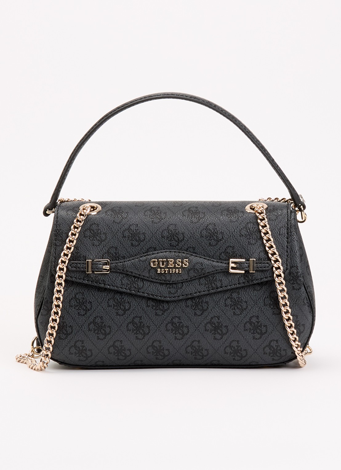 GUESS Kaya schoudertas met logoprint - voorkant 5 zwart