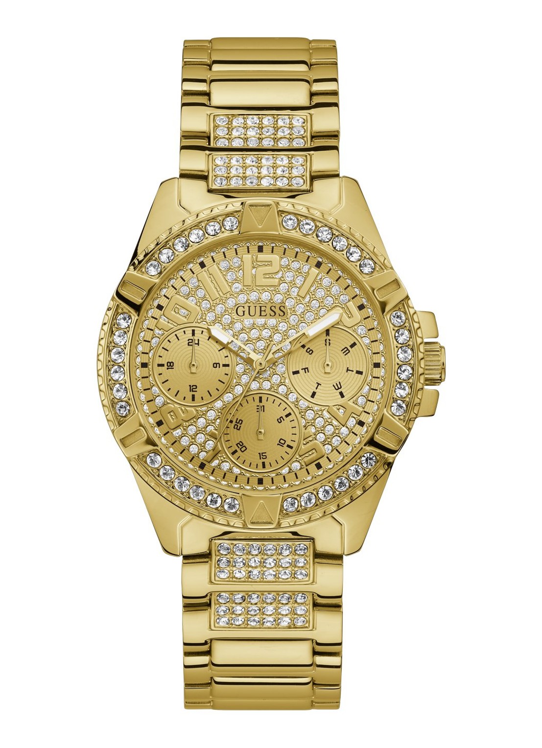 GUESS Lady Frontier horloge W1156L2 - voorkant goud