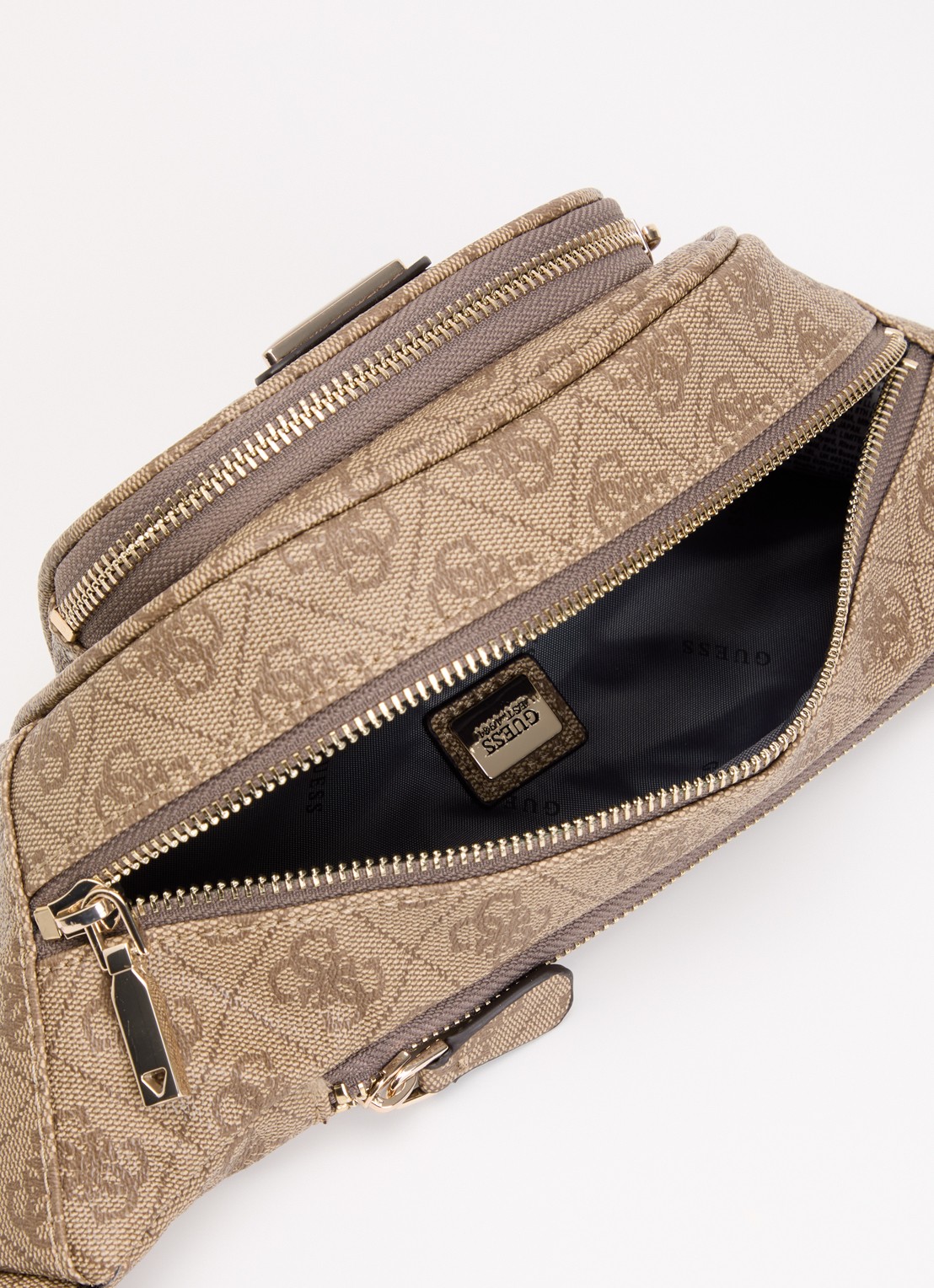GUESS Latona heuptas met logoprint  - detail 4 beige