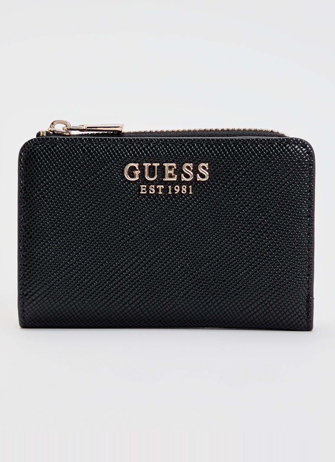 GUESS Laurel portemonnee met logo - voorkant zwart