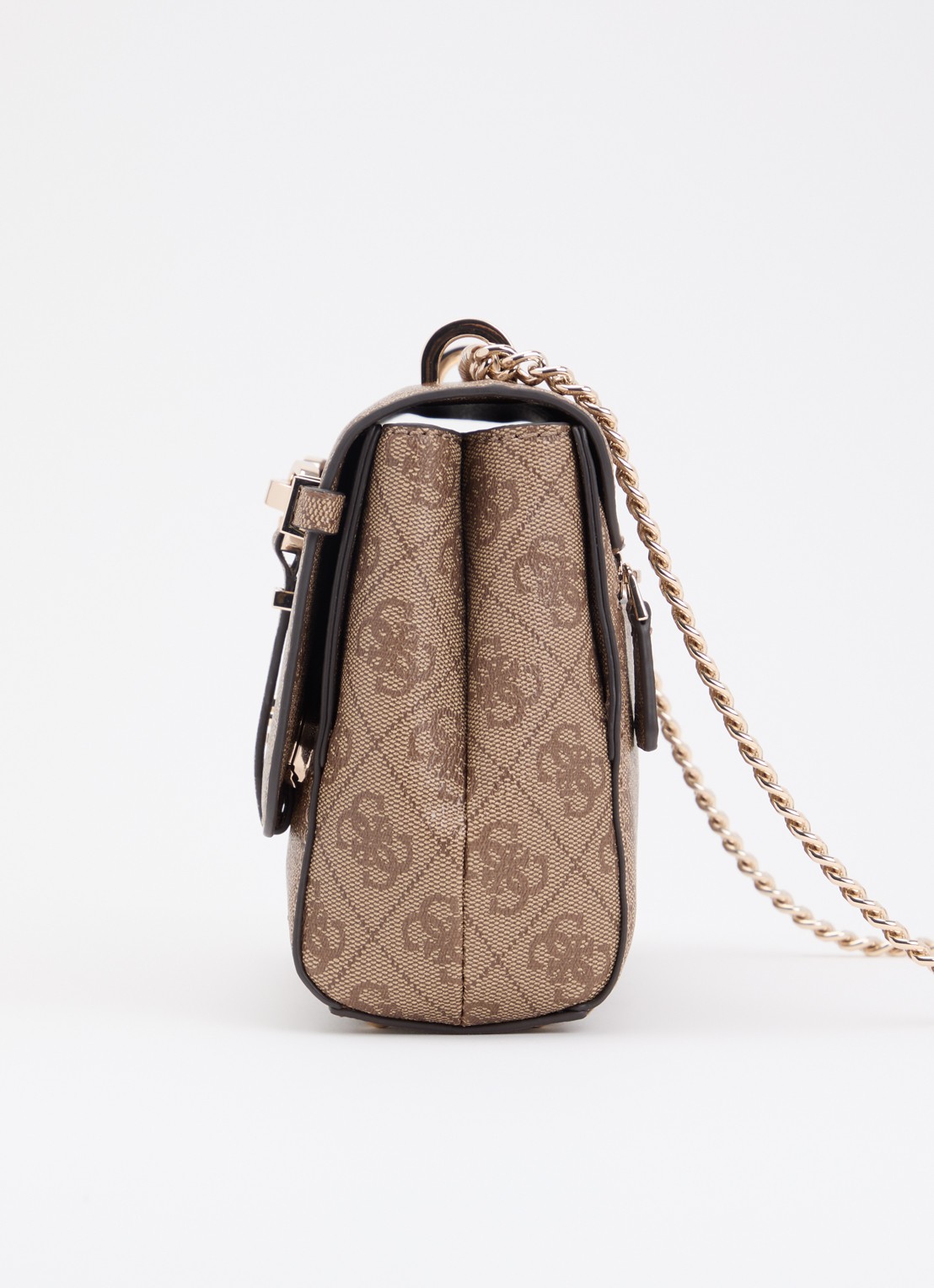 GUESS Leona Logo crossbodytas met logoprint  - detail 6 zand