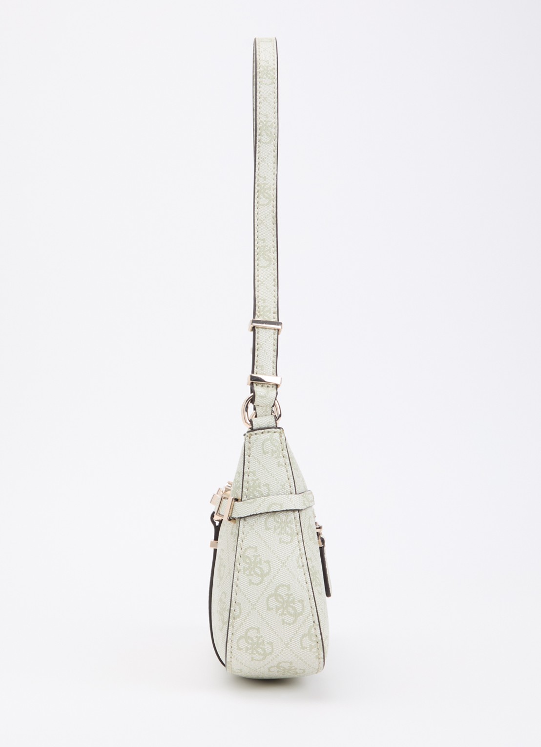 GUESS Leona logo schoudertas met logoprint  - detail 2 lichtgroen