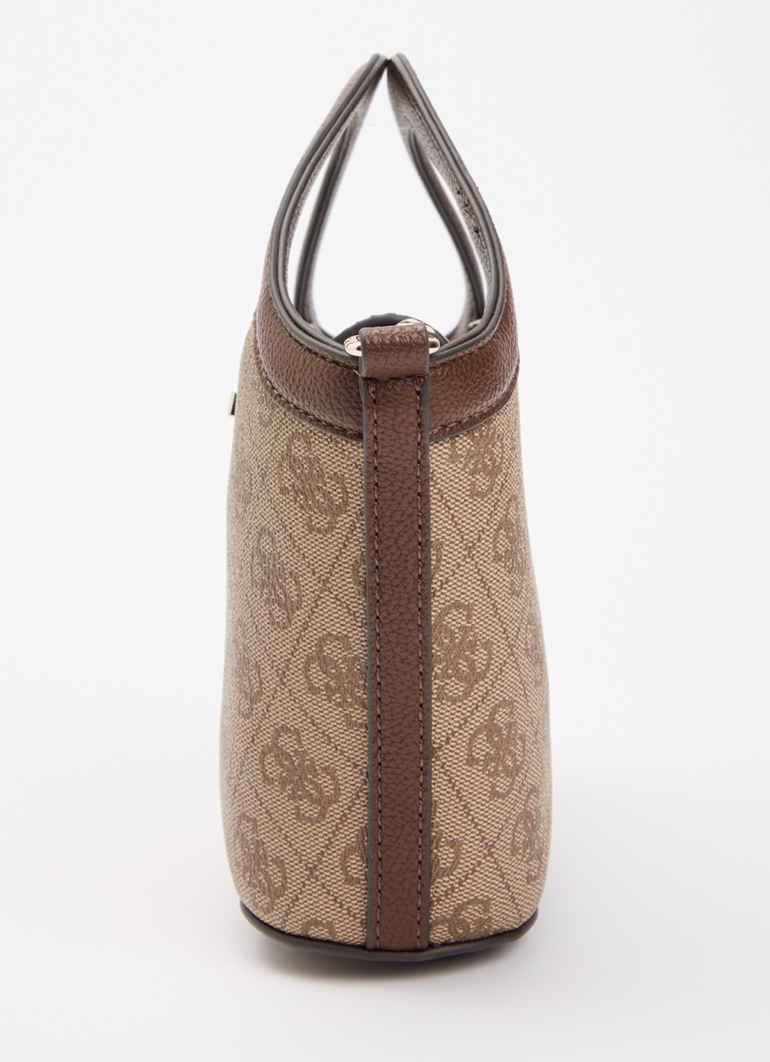 GUESS Lindsey Mini handtas met logoprint  - detail 4 bruin