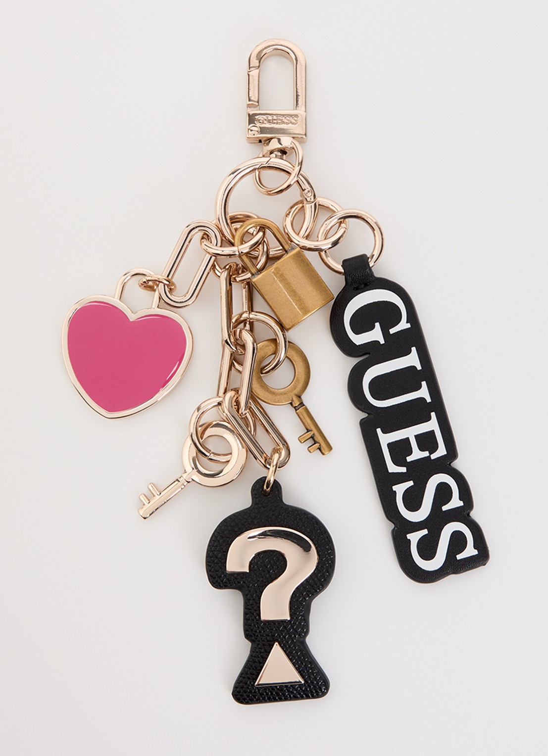 GUESS Logo tasbedel  - voorkant goud