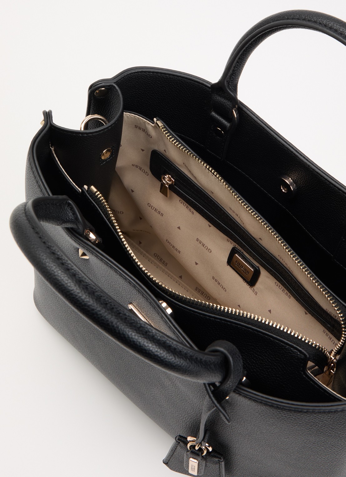 GUESS Maridian handtas met afneembare schouderriem  - detail 3 zwart