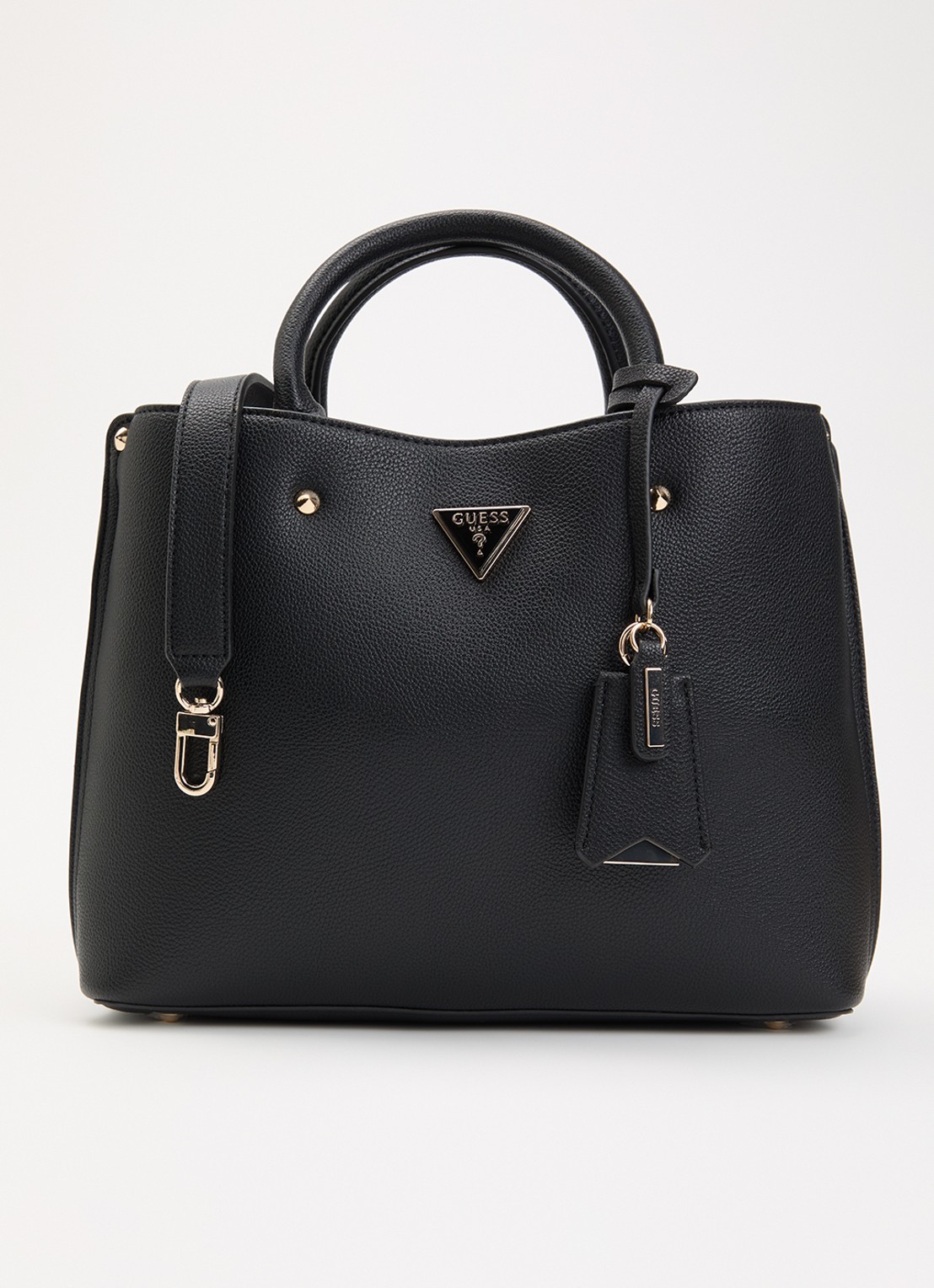 GUESS Maridian handtas met afneembare schouderriem  - voorkant 2 zwart