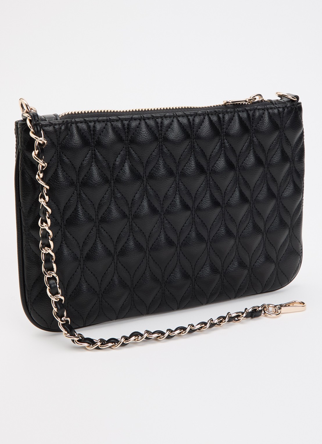 GUESS Maxine handtas met quilt patroon - achterkant 5 zwart