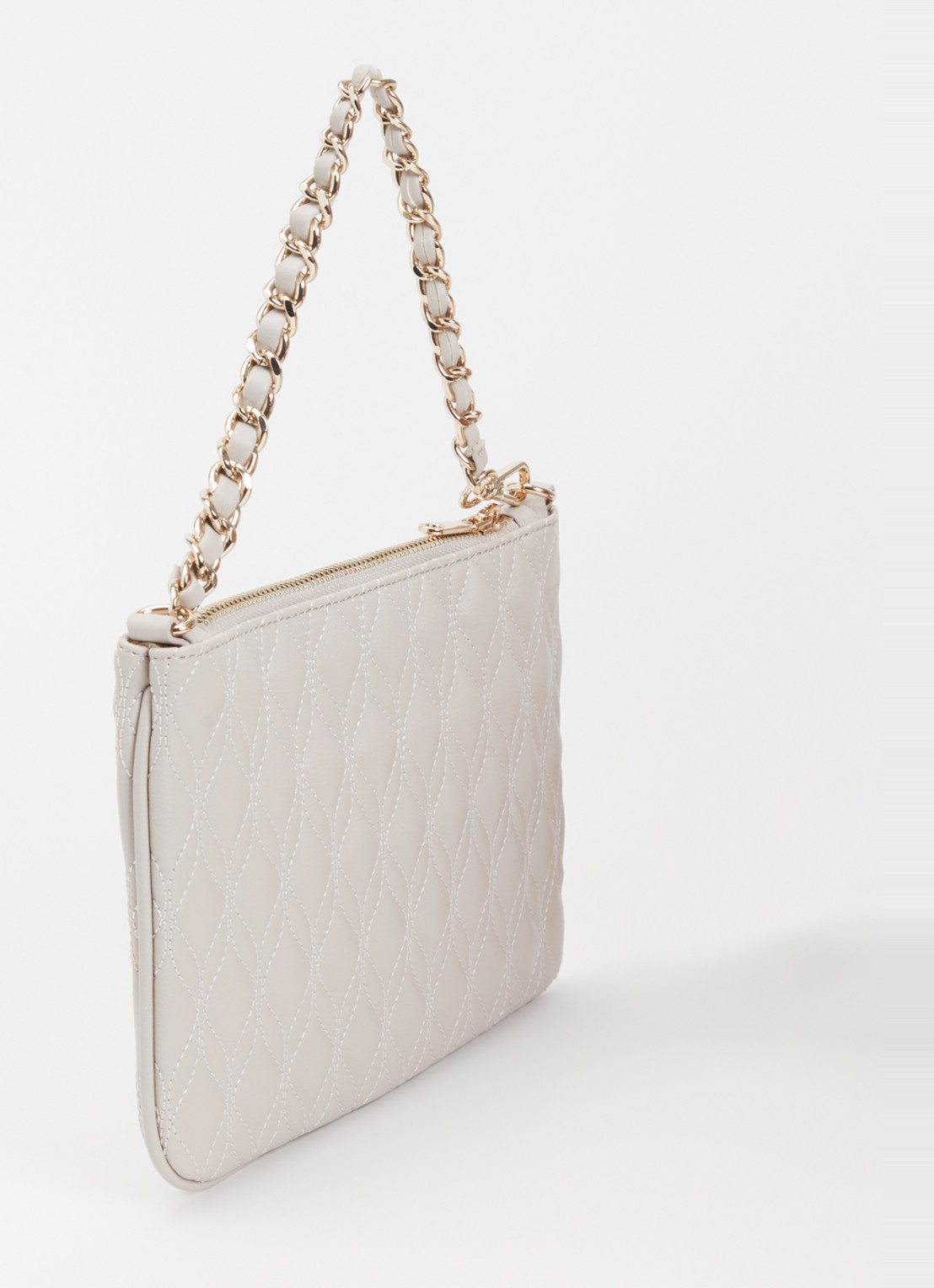 GUESS Maxine handtas met quilt patroon - achterkant grijs
