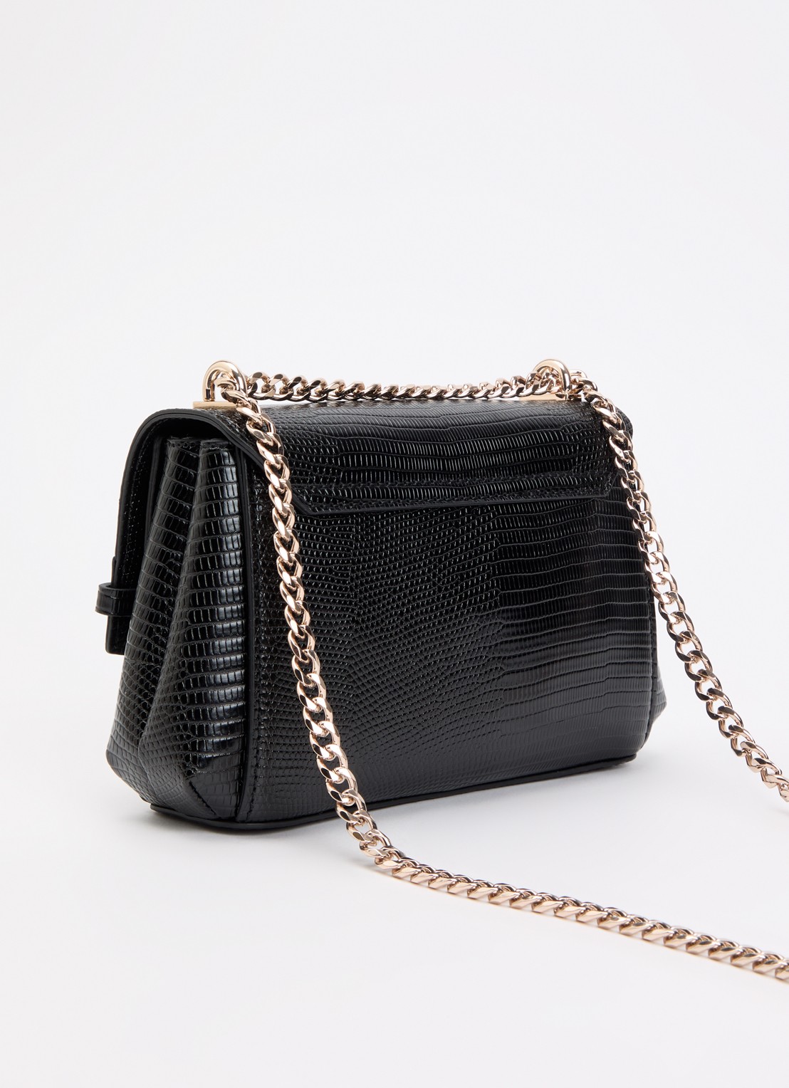 GUESS Melinda Mini crossbody tas met kettingdetail - achterkant zwart