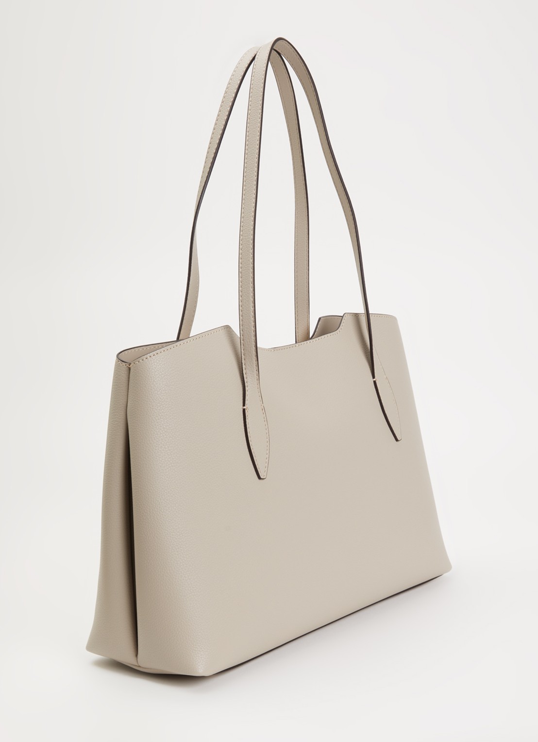 GUESS Melody schoudertas met uitneembaar etui en tasbedel  - achterkant 4 taupe