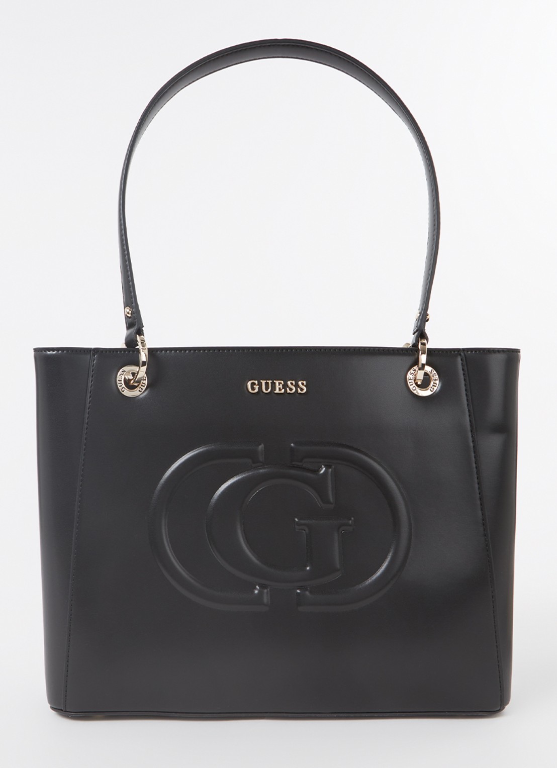 GUESS  Mietta Noel schoudertas met logo - voorkant 2 zwart