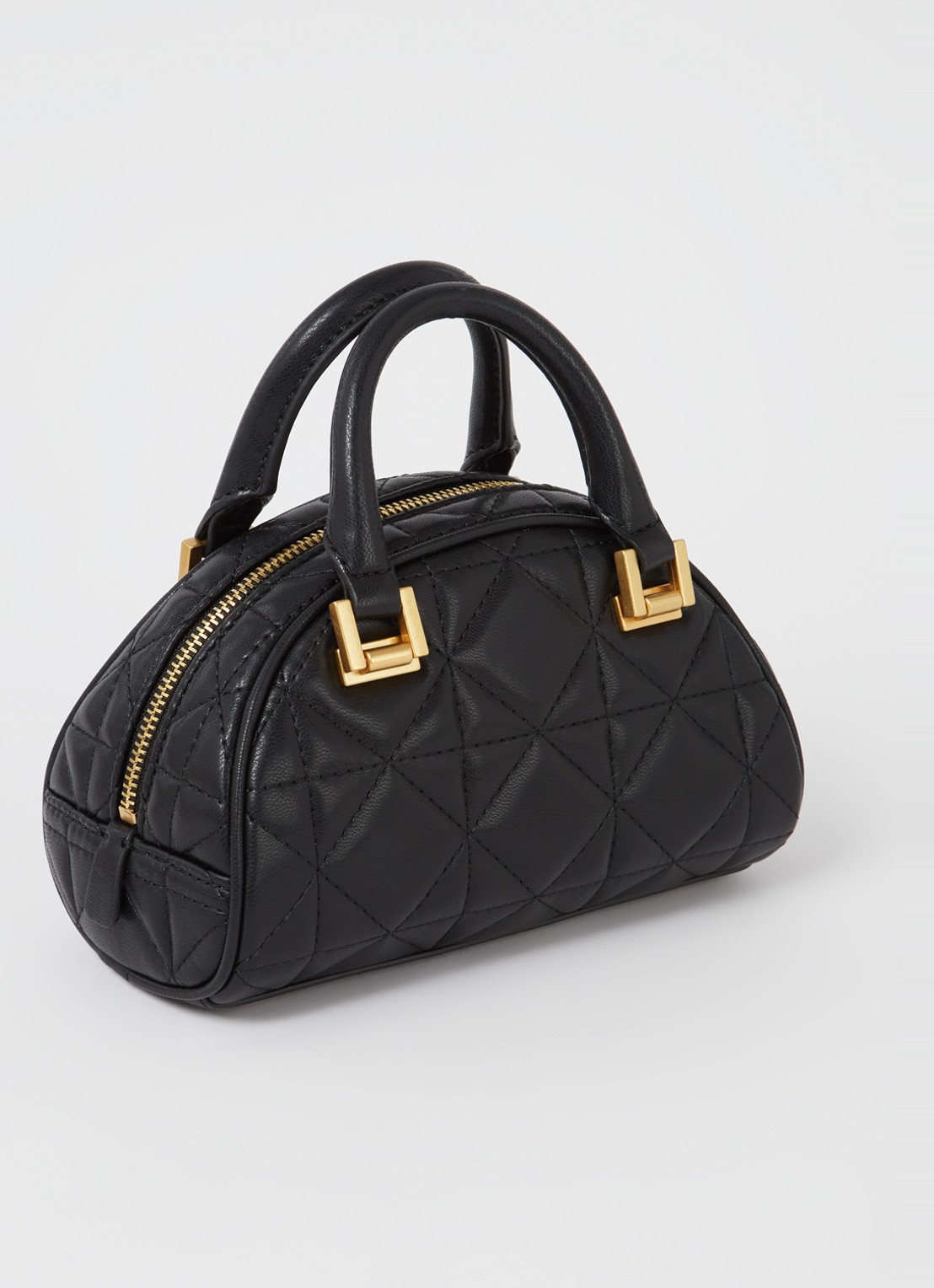GUESS Mildred quilted handtas met afneembare schouderriem  - achterkant 4 zwart