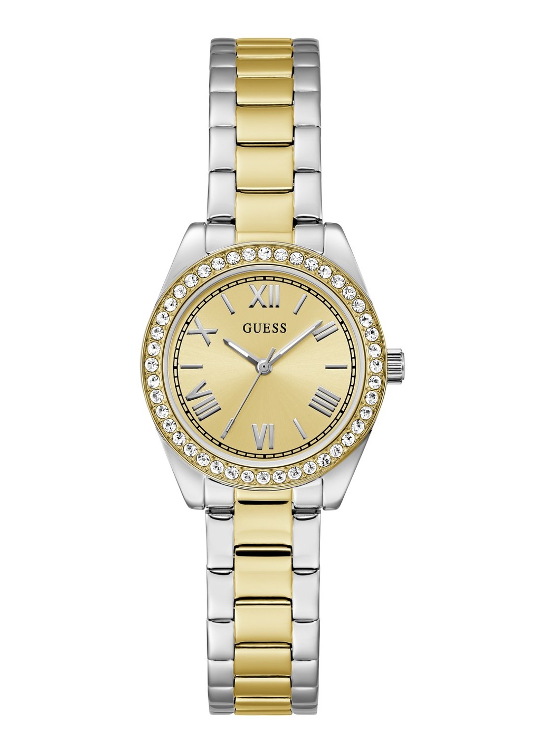 GUESS Mini Luna horloge GW0841L2  - voorkant 5 zilver