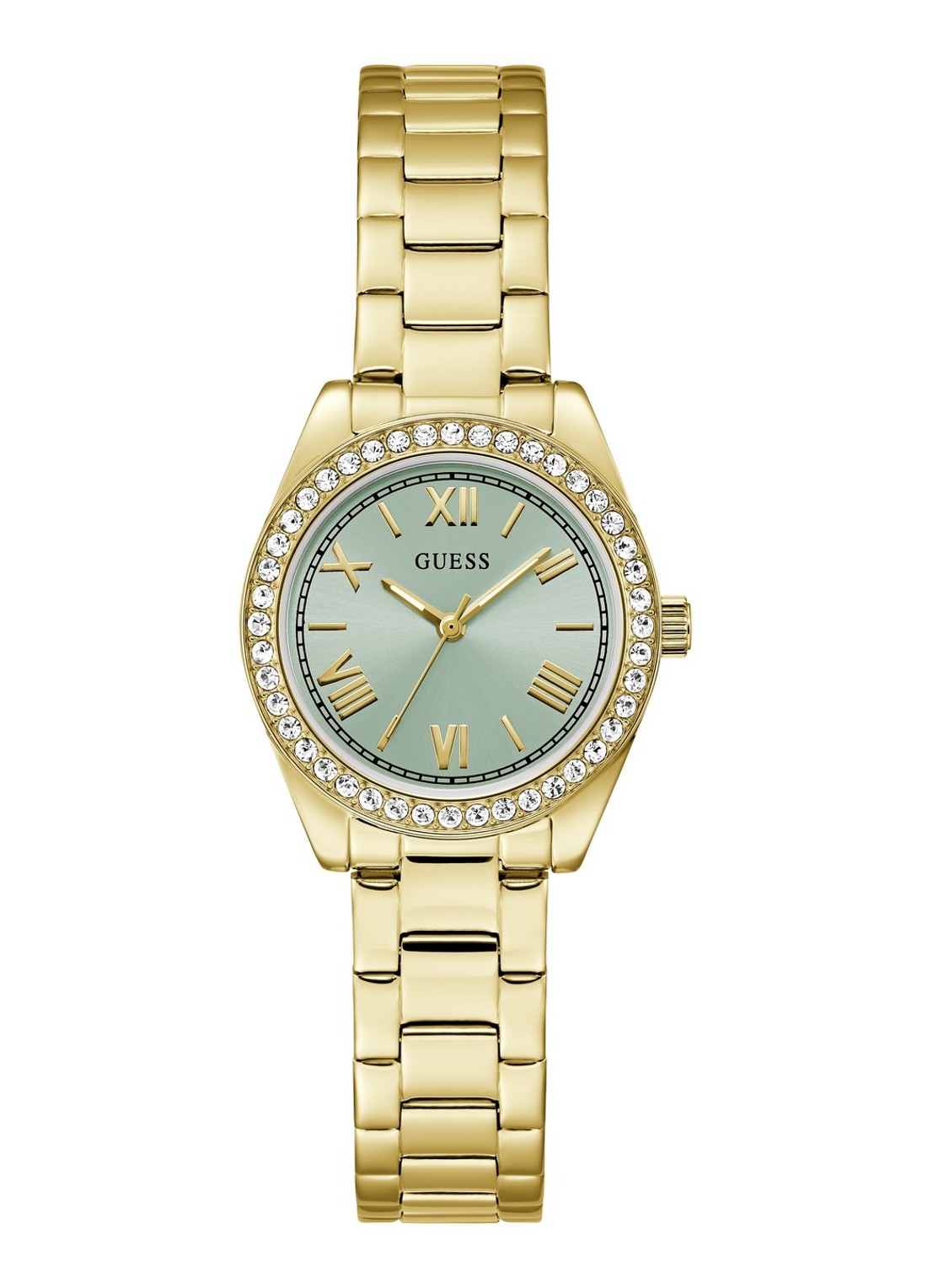 GUESS Mini Luna horloge GW0841L5  - voorkant 4 goud