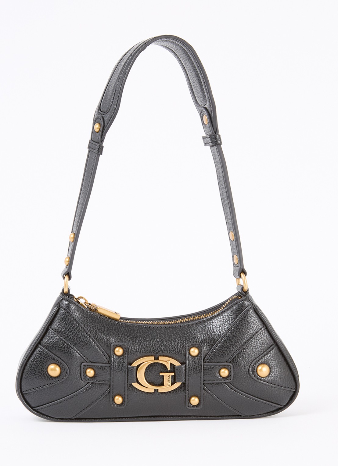 GUESS Mintha schoudertas met logoprint - voorkant zwart