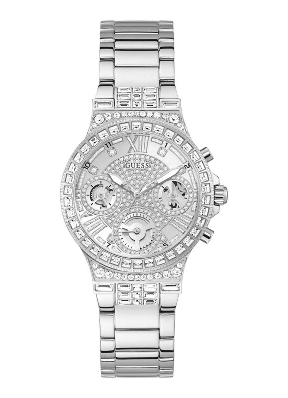 GUESS Moonlight horloge GW0320L1 - voorkant zilver