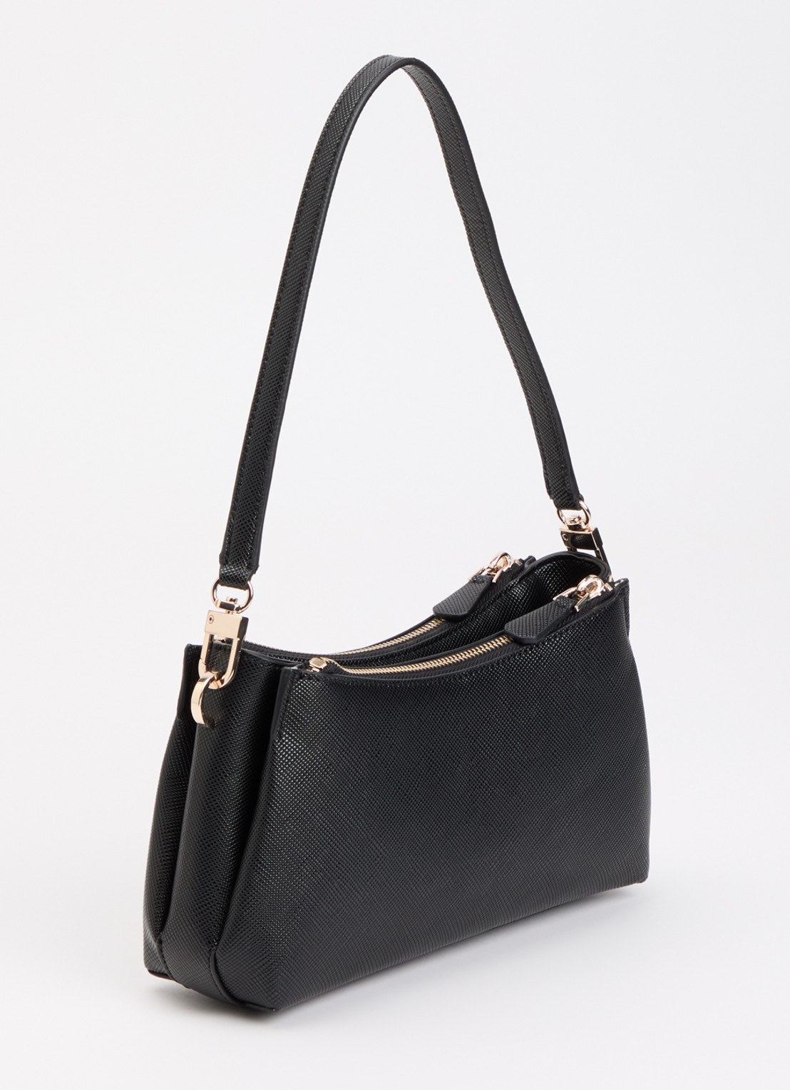 GUESS Noelle II 3 Comp schoudertas met afneembare schouderriem - achterkant zwart