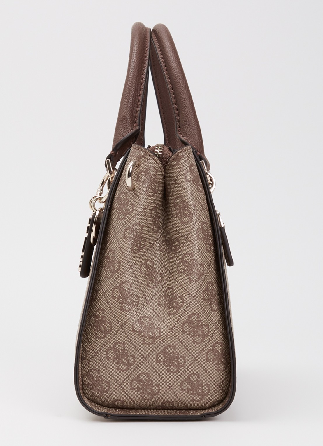 GUESS Noelle II handtas met logoprint en afneembare schouderriem - detail 6 donkerbeige