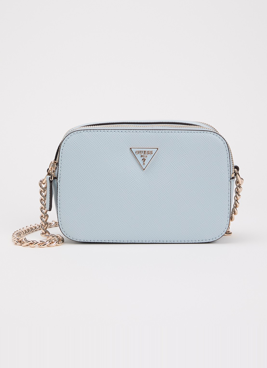 GUESS Noelle ll crossbodytas met logo - voorkant lichtblauw