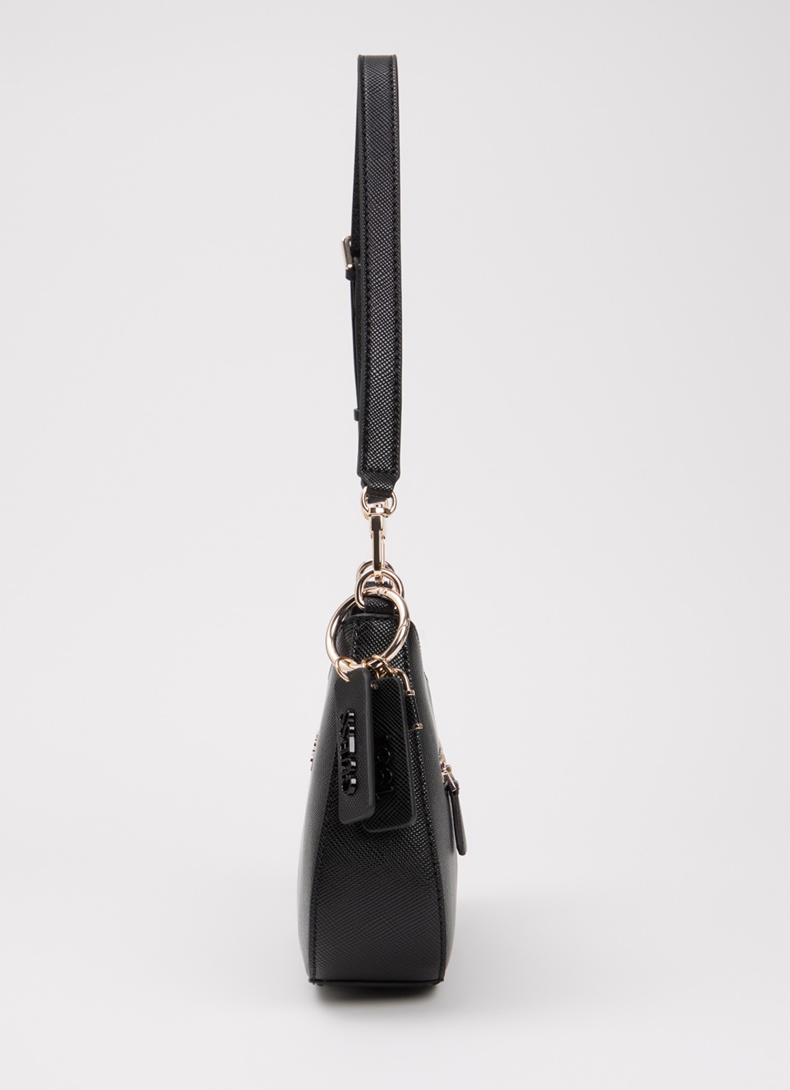 GUESS Noelle ll schoudertas met logoprint en afneembare schouderriem - detail 3 zwart