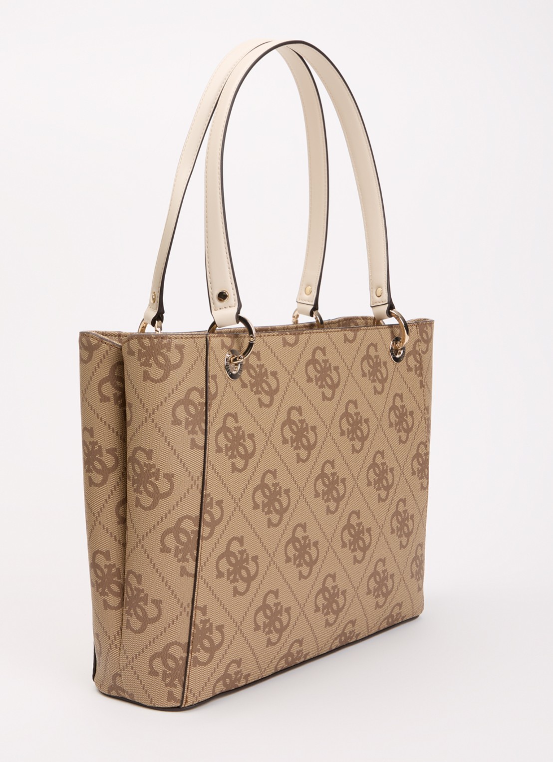 GUESS Noelle ll schoudertas met logoprint - achterkant 6 bruin
