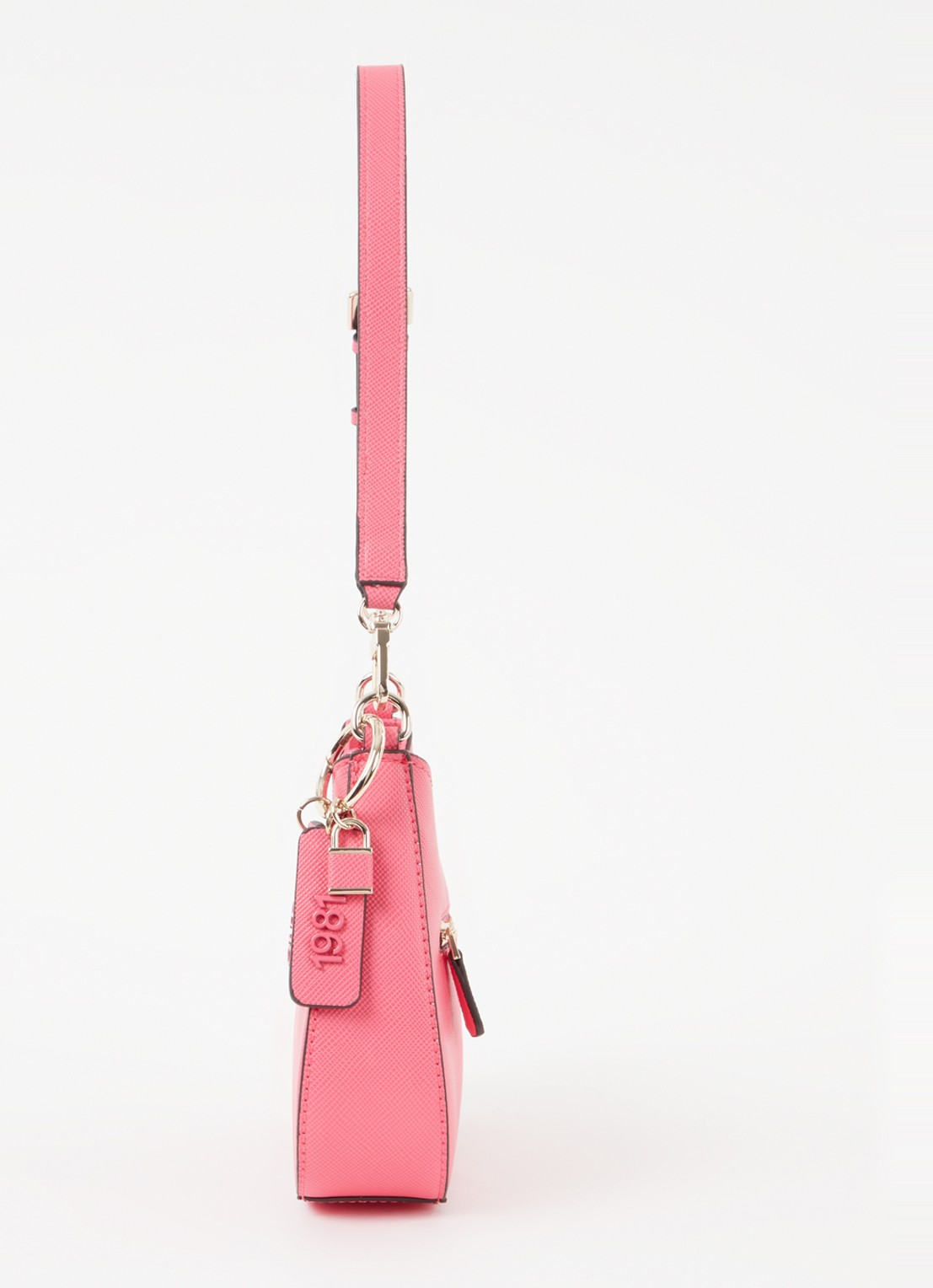 GUESS Noelle schoudertas met logo - detail 3 donkerroze