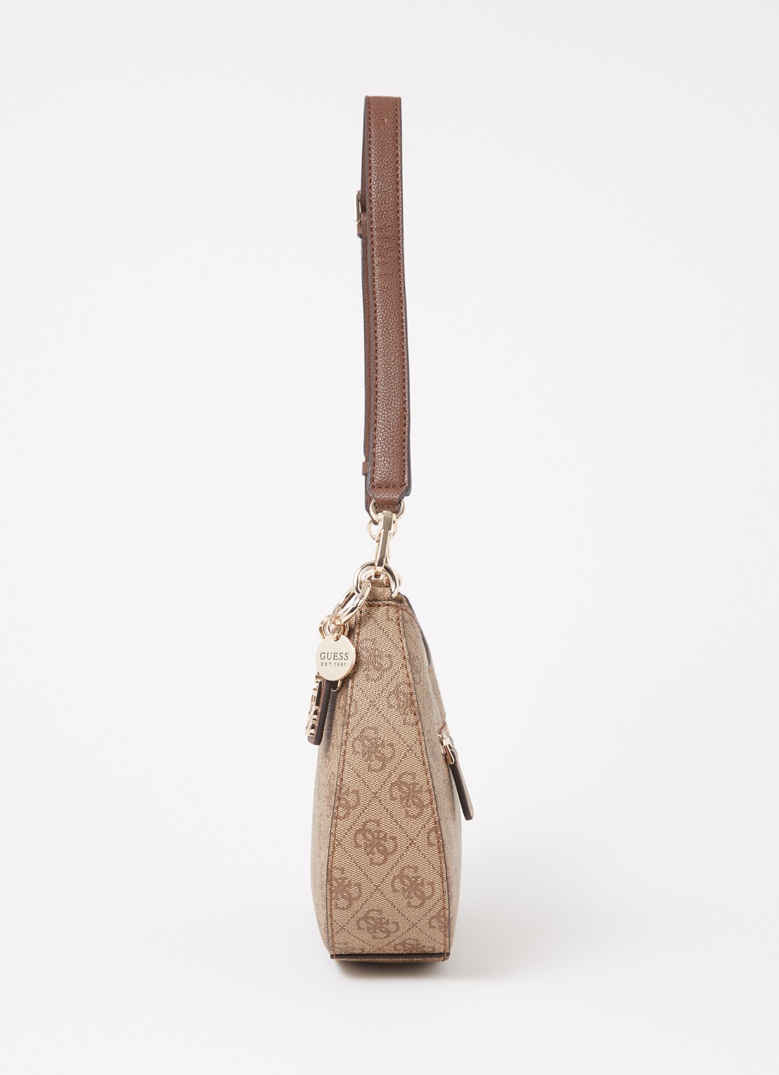 GUESS Noelle schoudertas met logo - detail 3 bruin