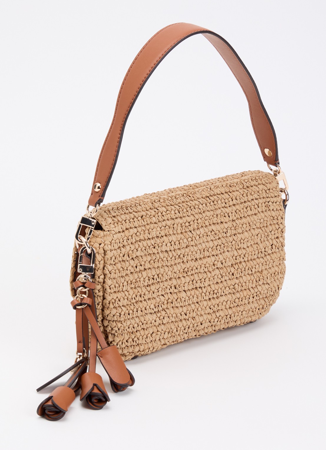 GUESS Ofelia flap schoudertas met afneembare schouderriem en tasbedel  - achterkant 7 bruin