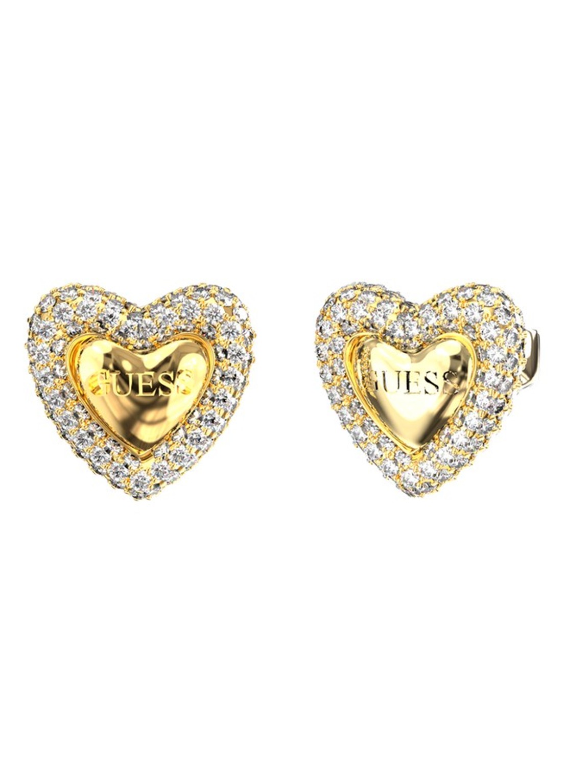 GUESS Oorknopjes JUBE06096JWYGT-U - voorkant goud