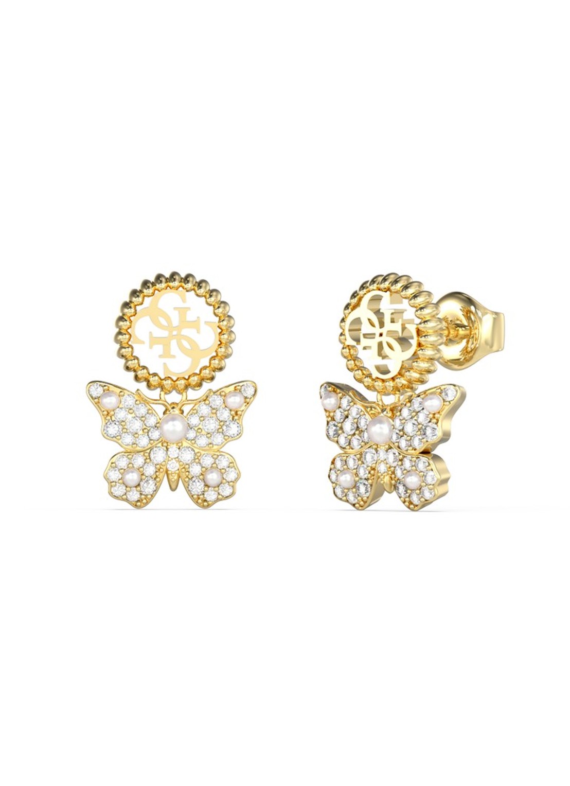 GUESS Oorknopjes JUBE06132JWYGT-U - voorkant goud
