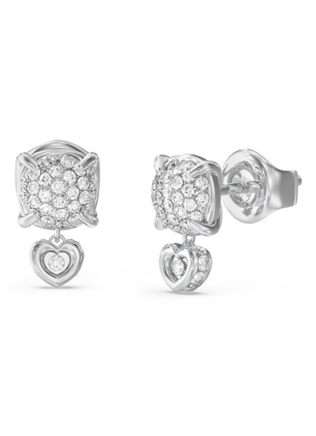 GUESS Oorstekers JUBE05468JWRHT-U  - voorkant zilver