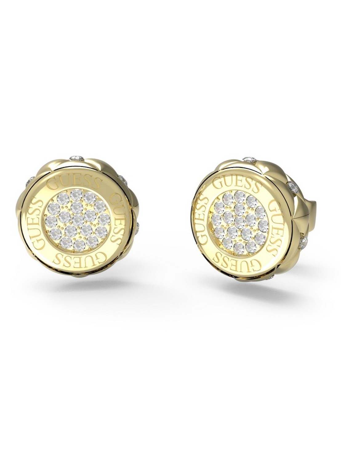 GUESS Oorstekers met kristal JUBE04595JWYGT-U - voorkant goud
